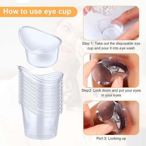 SHENLIU 20 Packs of 5 ml Disposable Eyes Washes Cups, Portable Plastic Measuring Cups, Eyes Wash Sets Bath Eye Wash Eye Care Tools for Drops Elderly and Travel Cleaning, Quick Fatigue Relief in Saudi Arabia