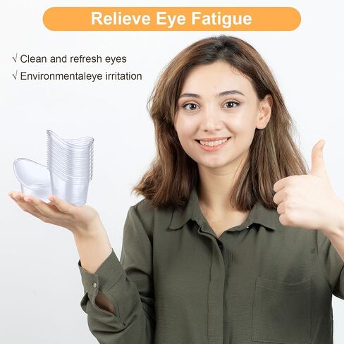 SHENLIU 20 Packs of 5 ml Disposable Eyes Washes Cups, Portable Plastic Measuring Cups, Eyes Wash Sets Bath Eye Wash Eye Care Tools for Drops Elderly and Travel Cleaning, Quick Fatigue Relief in Saudi Arabia
