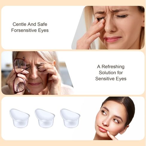 SHENLIU 20 Packs of 5 ml Disposable Eyes Washes Cups, Portable Plastic Measuring Cups, Eyes Wash Sets Bath Eye Wash Eye Care Tools for Drops Elderly and Travel Cleaning, Quick Fatigue Relief in Saudi Arabia