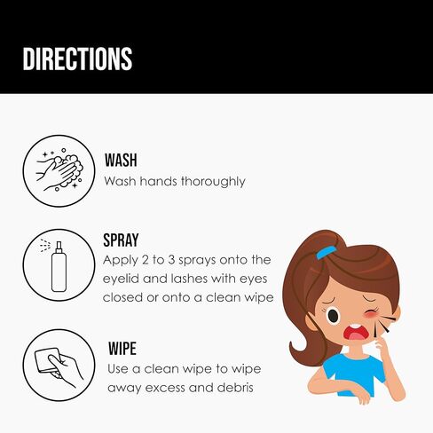 علاج العين من Quitch Stye، بخاخ حمض الهيبوكلوروس، بخاخ تنظيف العين، منظف الجفن والرموش، مقشر الجفون، منظف وصلات الرموش، مجموعة لوازم تقنية مجموعة الرموش، غسول للرموش in Kuwait