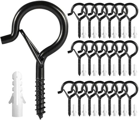 خطاف زنبركي، 20 قطعة خطاف معدني على شكل عين خروف، مشبك زنبركي على شكل حرف Q، خطافات تعليق فانوس لولبية in Kuwait