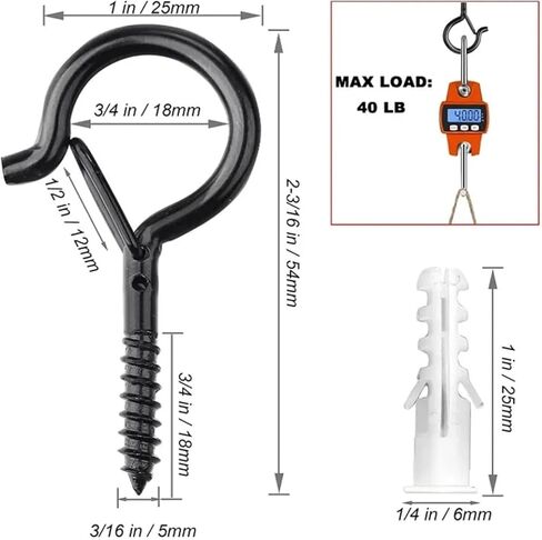 خطاف زنبركي، 20 قطعة خطاف معدني على شكل عين خروف، مشبك زنبركي على شكل حرف Q، خطافات تعليق فانوس لولبية in Kuwait