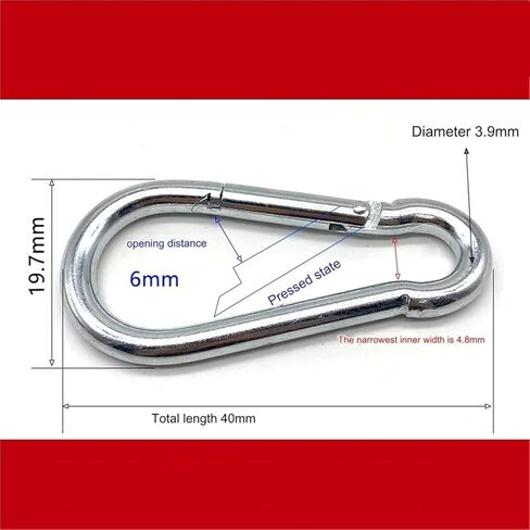 خطاف زنبركي، 20 قطعة مشبك زنبركي من الفولاذ المقاوم للصدأ 304 - مشبك حلقة مفاتيح عالي التحمل في الهواء الطلق in Kuwait