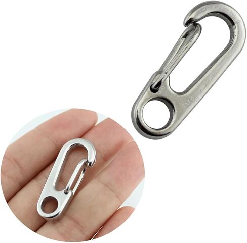 خطاف زنبركي، 20 قطعة من مشبك حلقة تسلق من الفولاذ المقاوم للصدأ، خطاف زنبركي، خطاف صغير سريع الفك in Kuwait