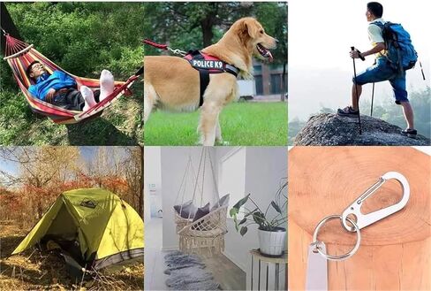 خطاف زنبركي، 20 قطعة من مشبك حلقة تسلق من الفولاذ المقاوم للصدأ، خطاف زنبركي، خطاف صغير سريع الفك in Kuwait