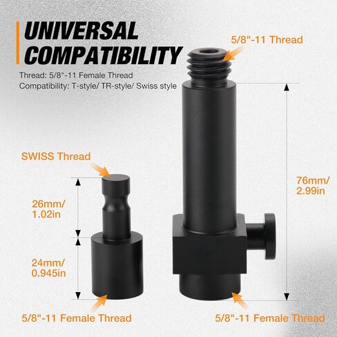 محول سريع الإصدار لـ RTK، ملحقات GNSS من النوع السويسري من الألومنيوم، 5/8 بوصة - 11 أنثى محول سريع الإصدار لمسح عمود المنشور GPS in Kuwait