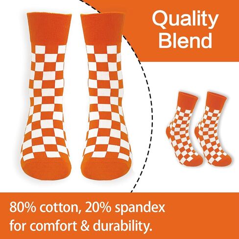 زوجان من جوارب الأطفال باللونين البرتقالي والأبيض، ملابس شبابية من القطن والألياف اللدنة لمحبي تينيسي فولز وخريجي الجامعة، مقاس 9-12 in Kuwait