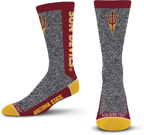 For Bare Feet NCAA Unisex Marble Mvp Crew Sock Ncaa Large in Saudi Arabia