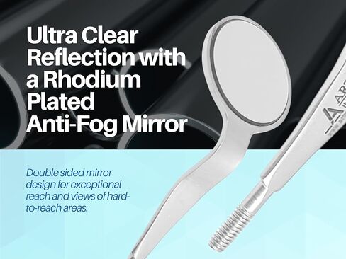 ARTMAN INSTRUMENTS Double Sided Cone Socket Dental Mouth Mirror Front Surface Pack of 7 Stainless Steel Autoclavable Dental Mirrors in Saudi Arabia