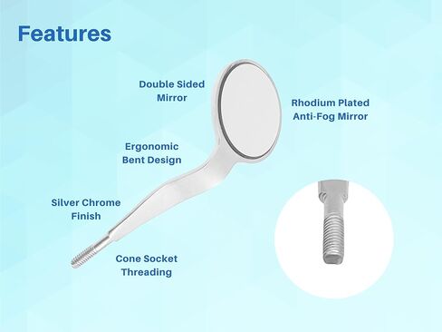ARTMAN INSTRUMENTS Double Sided Cone Socket Dental Mouth Mirror Front Surface Pack of 7 Stainless Steel Autoclavable Dental Mirrors in Saudi Arabia
