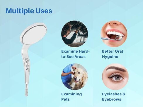 ARTMAN INSTRUMENTS Double Sided Cone Socket Dental Mouth Mirror Front Surface Pack of 7 Stainless Steel Autoclavable Dental Mirrors in Saudi Arabia