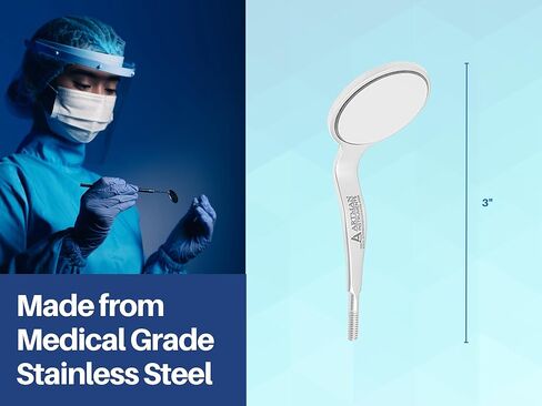ARTMAN INSTRUMENTS Double Sided Cone Socket Dental Mouth Mirror Front Surface Pack of 7 Stainless Steel Autoclavable Dental Mirrors in Saudi Arabia