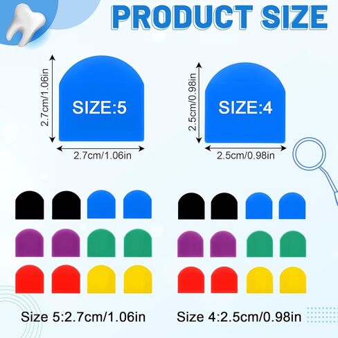 24 Pcs Dental Mirror Cover Color Code Autoclavable up to 375f Assorted Dental Color-code Mirror Covers Silicone for Teeth Oral Care Tool Household Care Tools in Saudi Arabia