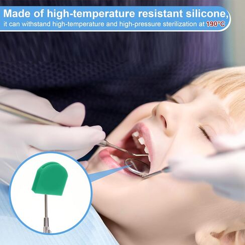 24 Pcs Dental Mirror Cover Color Code Autoclavable up to 375f Assorted Dental Color-code Mirror Covers Silicone for Teeth Oral Care Tool Household Care Tools in Saudi Arabia
