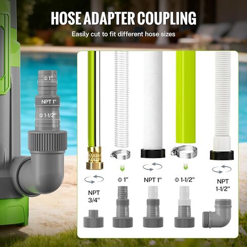WORKPRO Submersible Water Pump, 1HP 4500 GPH Sump Pump with Automatic Float Switch for Transferring Clean or Dirty Water, A Water Pump for Pool Draining, Flooded Basement, Pond, and Garden Irrigation in Saudi Arabia