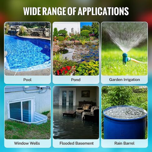 WORKPRO Submersible Water Pump, 1HP 4500 GPH Sump Pump with Automatic Float Switch for Transferring Clean or Dirty Water, A Water Pump for Pool Draining, Flooded Basement, Pond, and Garden Irrigation in Saudi Arabia