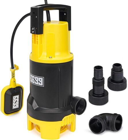 Sump Pump Submersible 7000GPH Stainless Steel Water Pump for Pool Draining 1.5HP Utility Pump with Adjustable Float Switch 16FT Power Cord for Flooded House Sump Pit Pond Remove Water in Saudi Arabia