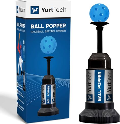 Ball Popper Baseball Training Equipment – Timing & Hitting Skill Development, Spring-Powered Pop Up Tee Batting Trainer for Practice Without a Pitcher (1 Popper Ball Included) in Kuwait
