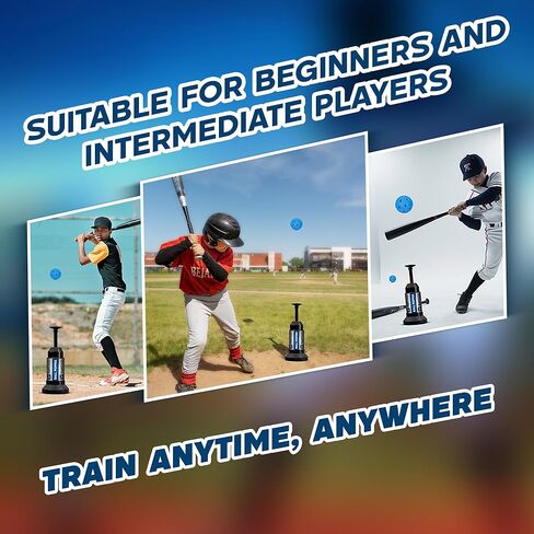 Ball Popper Baseball Training Equipment – Timing & Hitting Skill Development, Spring-Powered Pop Up Tee Batting Trainer for Practice Without a Pitcher (1 Popper Ball Included) in Kuwait