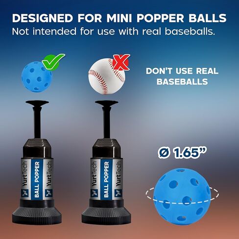 Ball Popper Baseball Training Equipment – Timing & Hitting Skill Development, Spring-Powered Pop Up Tee Batting Trainer for Practice Without a Pitcher (1 Popper Ball Included) in Kuwait