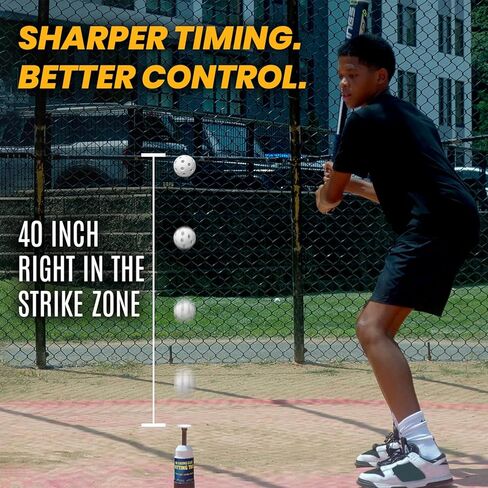 Pop-Up Baseball Trainer for Hitting Practice, Pro Hitting Training Equipment with Ball Launcher Action, Skill Development Tool for Timing & Contact in Kuwait