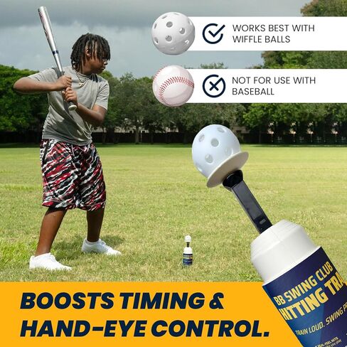 Pop-Up Baseball Trainer for Hitting Practice, Pro Hitting Training Equipment with Ball Launcher Action, Skill Development Tool for Timing & Contact in Kuwait