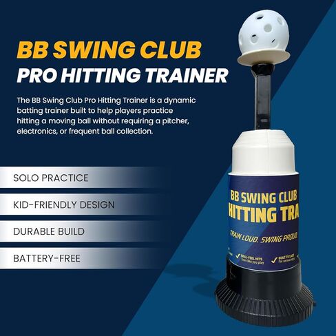 Pop-Up Baseball Trainer for Hitting Practice, Pro Hitting Training Equipment with Ball Launcher Action, Skill Development Tool for Timing & Contact in Kuwait