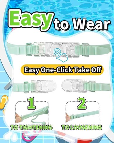Swim Goggles 2 Pack Anti-Fog Anti-UV Wide View No Leakage Swimming Goggles for Kids 3-15 with Earplugs in Kuwait