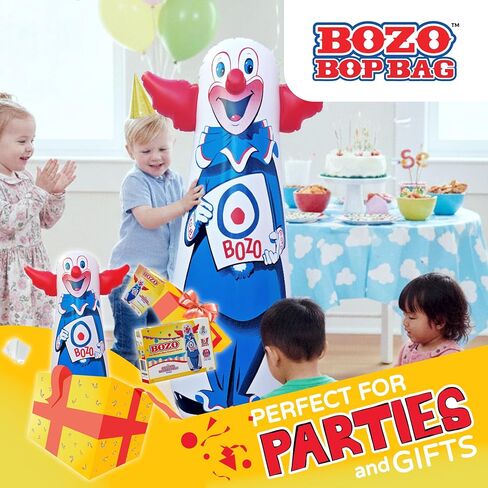 INFLATABLE DUDES Bozo The Clown 47 Inches – The Original Bop Bag Design | Kids Punching Bag | Already Filled with Sand | Punching Bag for Kids | Target | His Nose Squeaks! - (Officially Licensed) in Kuwait