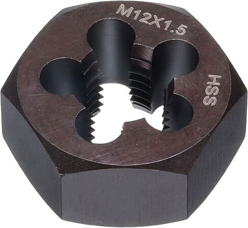 M12 x 1.5 Standard Hex Die Right Hand Metric Machine Threaded High Speed Steel for Threading Cutting Carbon Steel, Alloy Steel, Stainless Steel, Copper, Aluminum in Saudi Arabia