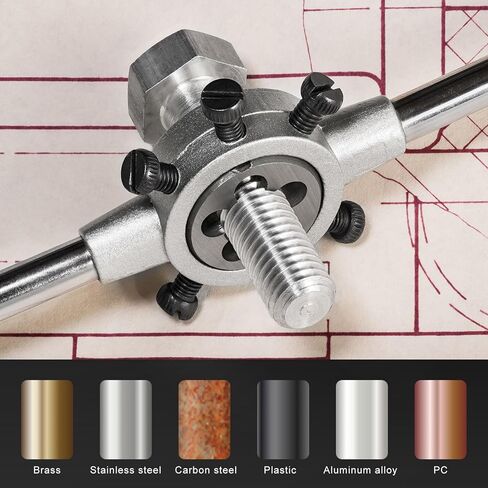 M12 x 1.5 Standard Hex Die Right Hand Metric Machine Threaded High Speed Steel for Threading Cutting Carbon Steel, Alloy Steel, Stainless Steel, Copper, Aluminum in Saudi Arabia
