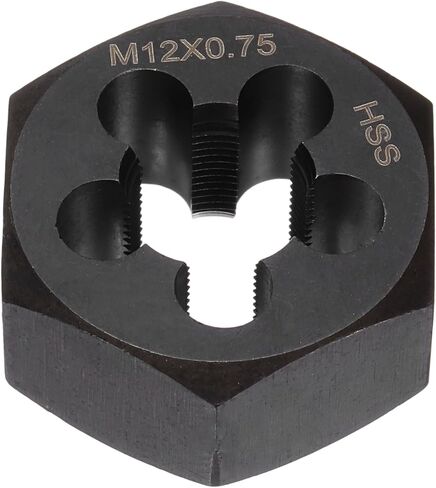 M12 x 1.5 Standard Hex Die Right Hand Metric Machine Threaded High Speed Steel for Threading Cutting Carbon Steel, Alloy Steel, Stainless Steel, Copper, Aluminum in Saudi Arabia