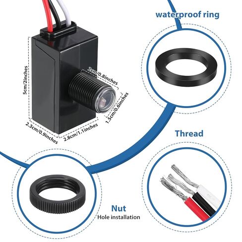 Macarrie 20 Pieces Dusk to Dawn Sensor for Outdoor Lighting 100-277v Photoelectric Switch Bulk Photocell Light Sensor Photocell for Outdoor Lighting for Most Outdoor Lighting Fixtures in Saudi Arabia