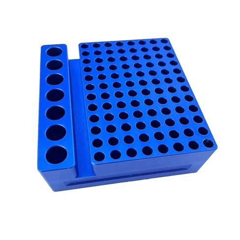 Aluminum Cooling Block with 103 Wells - 96 Wells for 0.2ml PCR Tubes and 7 Wells for 1.5/2ml Tubes in Kuwait