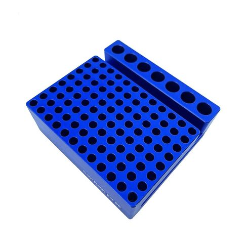 Aluminum Cooling Block with 103 Wells - 96 Wells for 0.2ml PCR Tubes and 7 Wells for 1.5/2ml Tubes in Kuwait