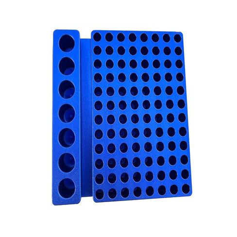 Aluminum Cooling Block with 103 Wells - 96 Wells for 0.2ml PCR Tubes and 7 Wells for 1.5/2ml Tubes in Kuwait