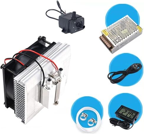 Semiconductor Refrigeration Cooler Full Kit DIY Peltier 12V TEC1-12706 Heatsink Thermoelectric Cooler Peltier Water Cooling System for Fish Tank Refrigeration +12V 100W Switch Power Supply Driver in Kuwait