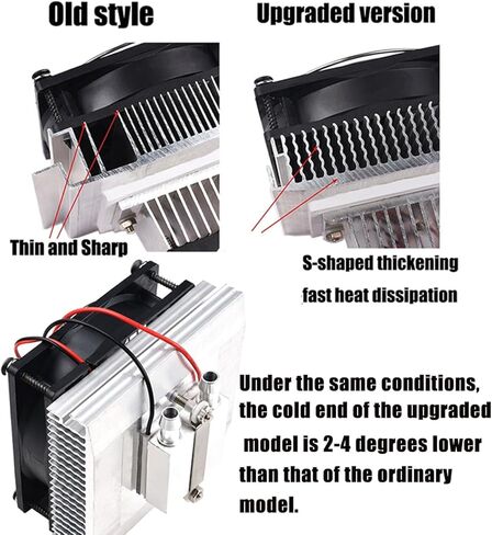 Semiconductor Refrigeration Cooler Full Kit DIY Peltier 12V TEC1-12706 Heatsink Thermoelectric Cooler Peltier Water Cooling System for Fish Tank Refrigeration +12V 100W Switch Power Supply Driver in Kuwait