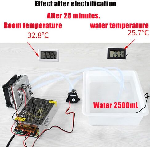 Semiconductor Refrigeration Cooler Full Kit DIY Peltier 12V TEC1-12706 Heatsink Thermoelectric Cooler Peltier Water Cooling System for Fish Tank Refrigeration +12V 100W Switch Power Supply Driver in Kuwait