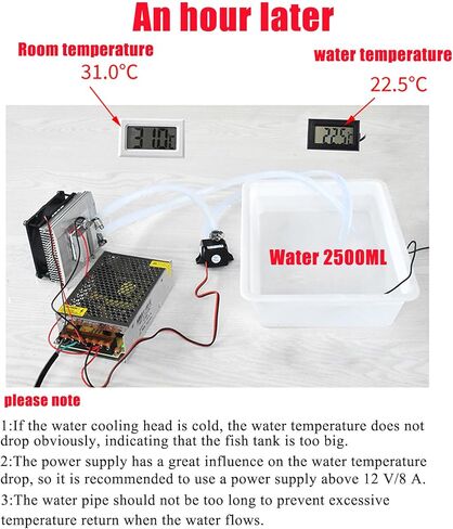 Semiconductor Refrigeration Cooler Full Kit DIY Peltier 12V TEC1-12706 Heatsink Thermoelectric Cooler Peltier Water Cooling System for Fish Tank Refrigeration +12V 100W Switch Power Supply Driver in Kuwait