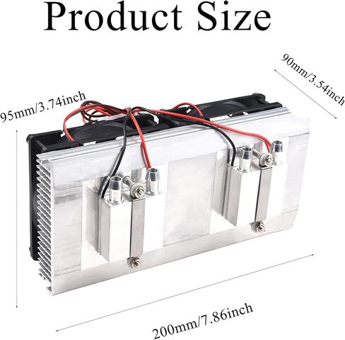 Semiconductor Refrigeration Cooler Full Kit DIY Peltier 12V TEC1-12706 Heatsink Thermoelectric Cooler Peltier Water Cooling System for Fish Tank Refrigeration +12V 100W Switch Power Supply Driver in Kuwait