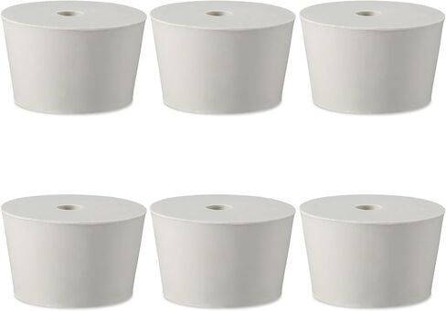 6 Pcs #10 Drilled Rubber Stopper Solid Carboy Bung with Hole Durable Rubber Wine Stoppers for Use with Fermentation Airlock Tapered Bung for Corking Home Brewing Glass Carboys in Saudi Arabia