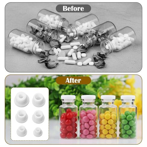 30Pcs 5 Sizes Silicone Hole Plug Waterproof 9.5-15mm - Rubber Stoppers Plugs White Bottle Stopper for Bottles Pipes Flower Pots - Round Stopper Seal Button Plugs in Saudi Arabia