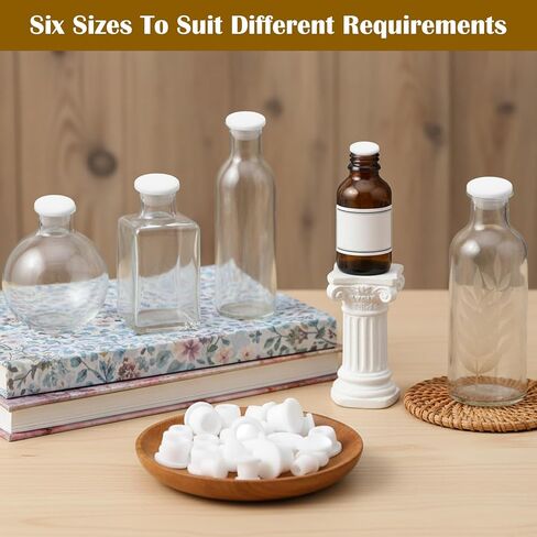 30Pcs 5 Sizes Silicone Hole Plug Waterproof 9.5-15mm - Rubber Stoppers Plugs White Bottle Stopper for Bottles Pipes Flower Pots - Round Stopper Seal Button Plugs in Saudi Arabia