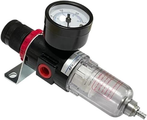 AFR2000 1/4" Air Compressor Oil Water Separator Filter Regulator Air Source Processor Manual Drainage in Kuwait