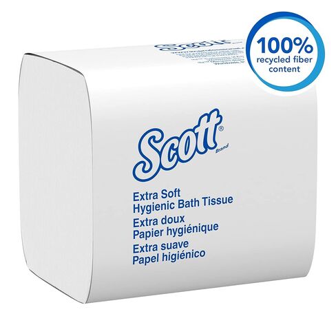 Scott Professional Hygienic High-Capacity Folded Tissue (48280), 2-Ply, White, Single Pull, (250 Sheets/Pack, 36 Packs/Case, 9000 Sheets/Case) in Kuwait