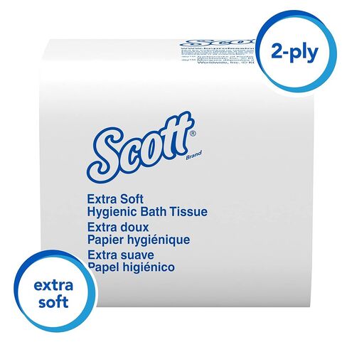 Scott Professional Hygienic High-Capacity Folded Tissue (48280), 2-Ply, White, Single Pull, (250 Sheets/Pack, 36 Packs/Case, 9000 Sheets/Case) in Kuwait