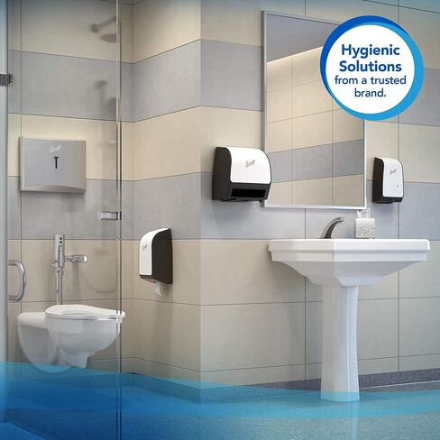 Scott Professional Hygienic High-Capacity Folded Tissue (48280), 2-Ply, White, Single Pull, (250 Sheets/Pack, 36 Packs/Case, 9000 Sheets/Case) in Kuwait