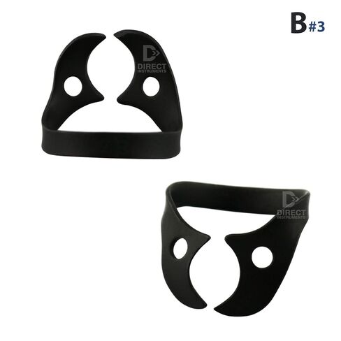 Black Color Coated Brinker Dental Clamps Rubber Dam Universal Tissue Retractors B1-B2-B3-B4-B5-B6 (Black) in Kuwait