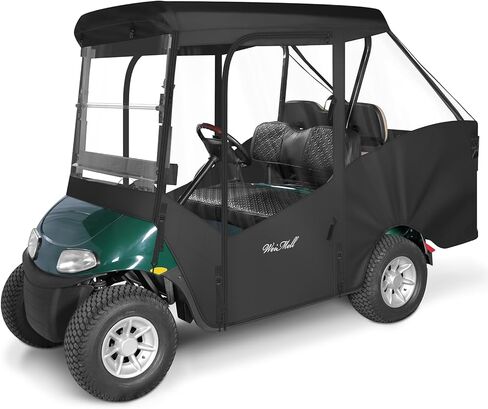 2 Passenger Golf Cart Driving Enclosure, Golf Cart Cover for Club Car Precedent & Tempo, 4-Sided Clear Window Waterproof Windproof Golf Cart Rain Cover All Weather Outdoor Protection in Kuwait